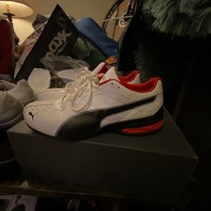 Puma men’s sneakers shoes size 12 red black white